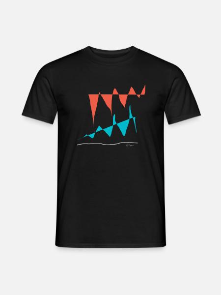 Abstract design Abstand der Klippen - Männer T-Shirt - Schwarz
