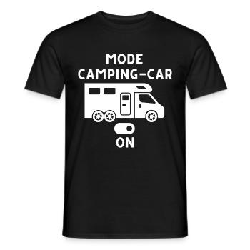 Wohnmobil-Modus auf Wohnmobil Geschenk - Männer T-Shirt - Schwarz - Vorne - AI Model Male 178 light (178cm)