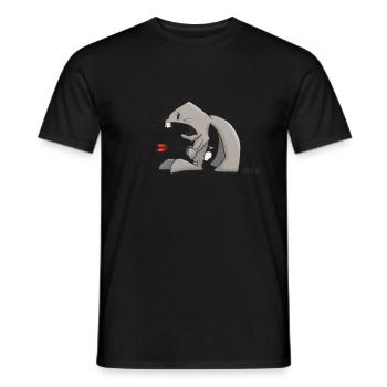 Tir à l’arc de lapin Archery arc arc chasse - T-shirt homme - noir - Devant - AI Model Male 178 light (178cm)