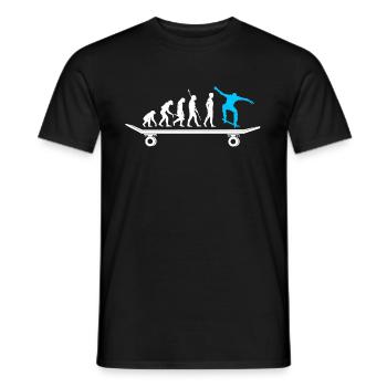 Skateboarder évolution skateboard - T-shirt homme - noir - Devant - AI Model Male 178 light (178cm)