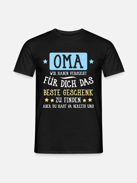 Oma... für dich das beste Geschenk... - Männer T-Shirt - Schwarz