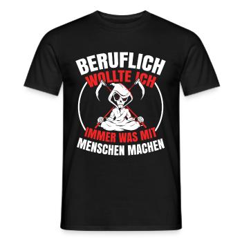 Sensenmann Comedy Tod Schnitter Knochenmann - Männer T-Shirt - Schwarz - Vorne - AI Model Male 178 light (178cm)