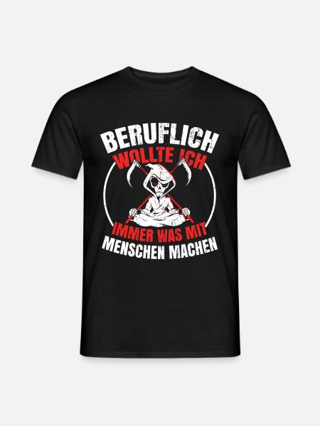 Sensenmann Comedy Lustiges Geschenk Männer Biker - Männer T-Shirt - Schwarz
