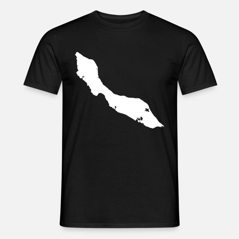Curacao map flag - Men’s T-shirt - black