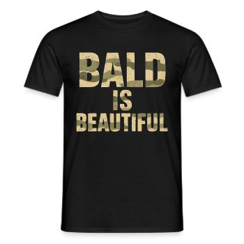 Soldier Bald Gift Idea Bald Is Beautiful - Men's T-Shirt - black - Front - AI Model Male 178 light (178cm)