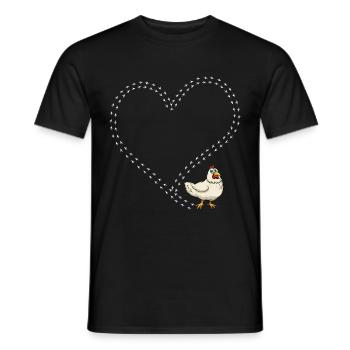 Chicken chicken - Men's T-Shirt - black - Front - AI Model Male 178 light (178cm)