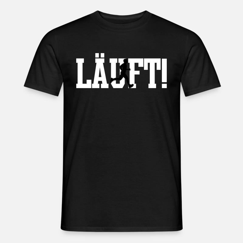 LÄUFT! Mann - Männer T-Shirt - Schwarz