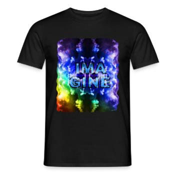 Imagine - Men's T-Shirt - black - Front - AI Model Male 178 light (178cm)