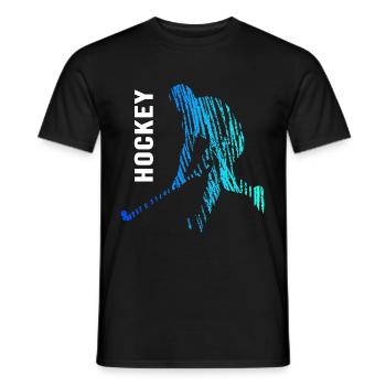 Feldhockey Hockeyspieler "Hockeyspiel" Hockey - Männer T-Shirt - Schwarz - Vorne - AI Model Male 178 light (178cm)