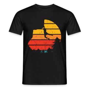 Trad Climbing Rock Climbing - Men's T-Shirt - black - Front - AI Model Male 178 light (178cm)