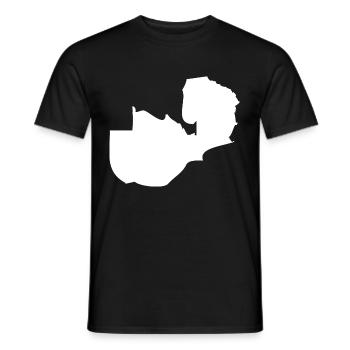 Zambia Map Flag - Men's T-Shirt - black - Front - AI Model Male 178 light (178cm)