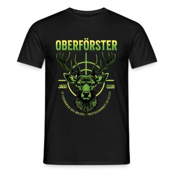 OBERFÖRSTER - Männer T-Shirt - Schwarz - Vorne - AI Model Male 178 light (178cm)
