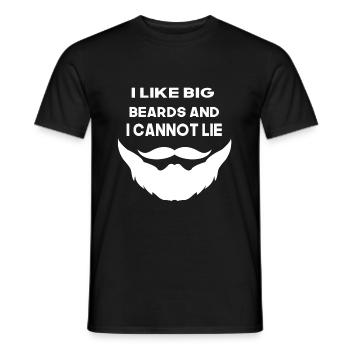 j'aime les grandes barbes et je ne peux pas mentir - T-shirt homme - noir - Devant - AI Model Male 178 light (178cm)