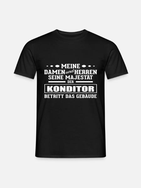 Konditor - Seine Majestät - Männer T-Shirt - Schwarz
