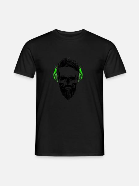 Skull love Music - Men's T-Shirt - black