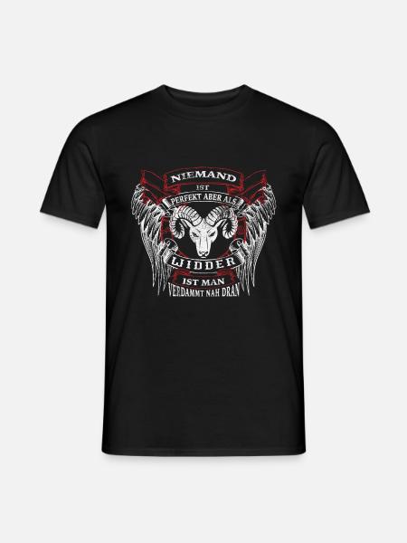 Widder Sternzeichen - Männer T-Shirt - Schwarz