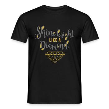 Shine Bright Diamond - Men's T-Shirt - black - Front - AI Model Male 178 light (178cm)
