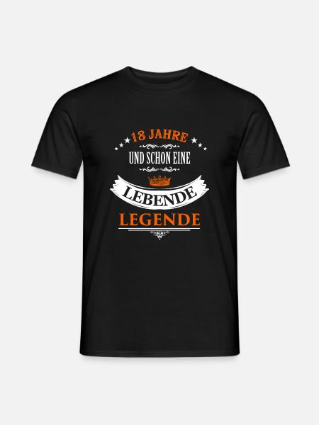 18. Geburtstag Jahre lebende Legende Geschenk - Männer T-Shirt - Schwarz