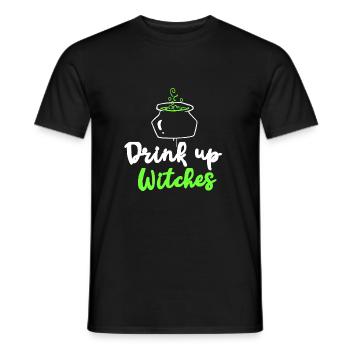 Boire sorcières - T-shirt homme - noir - Devant - AI Model Male 178 light (178cm)