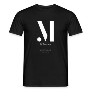 München - Männer T-Shirt - Schwarz - Vorne - AI Model Male 178 light (178cm)