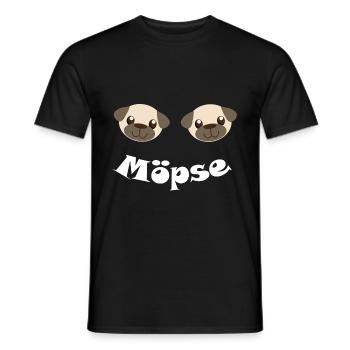 Lustiger Spruch Mops Hund - Männer T-Shirt - Schwarz - Vorne - AI Model Male 178 light (178cm)