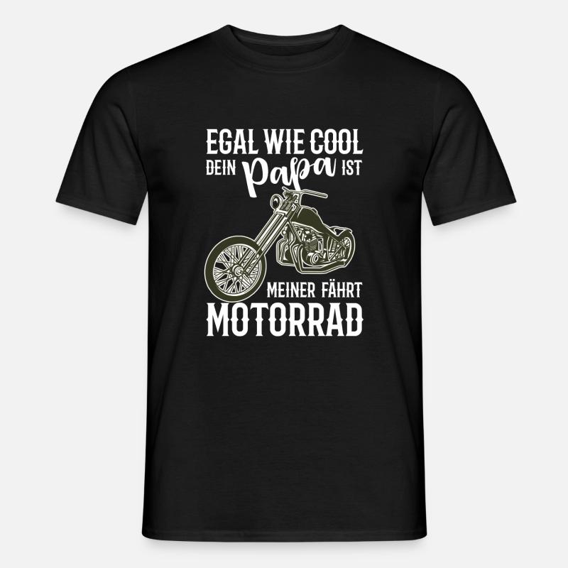 Motorrad Chopper cooler Papa Geschenkidee - Männer T-Shirt - Schwarz