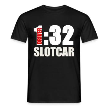 Slotcar 1:32 Carrera Modellsport Gift - Men's T-Shirt - black - Front - AI Model Male 178 light (178cm)
