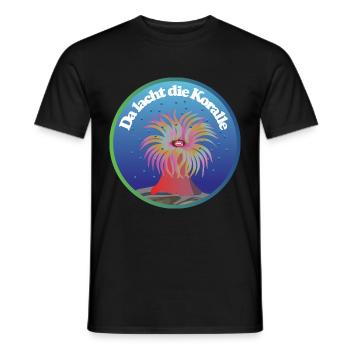 Da lacht die Koralle Meeresbewohner Tiefsee Riff - Männer T-Shirt - Schwarz - Vorne - AI Model Male 178 light (178cm)