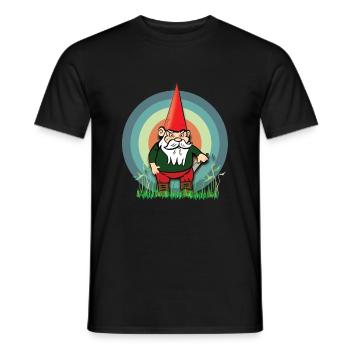 Wicked and Common Garden Gnome Gnome Dwarf - Men's T-Shirt - black - Front - AI Model Male 178 light (178cm)