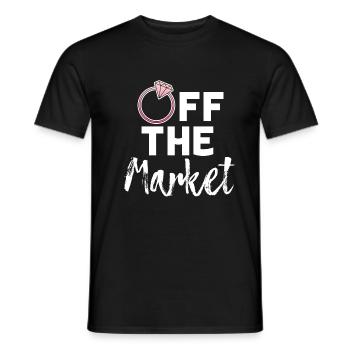 Off the Market Wedding Bride Saying Gift Idea - Men's T-Shirt - black - Front - AI Model Male 178 light (178cm)