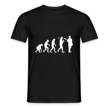 Evolution guitar guitarist music gift - Men's T-Shirt - black - Front - AI Model Male 178 light (178cm)