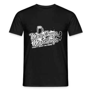 More Chugs More Jugs Beer T-shirt - Men's T-Shirt - black - Front - AI Model Male 178 light (178cm)