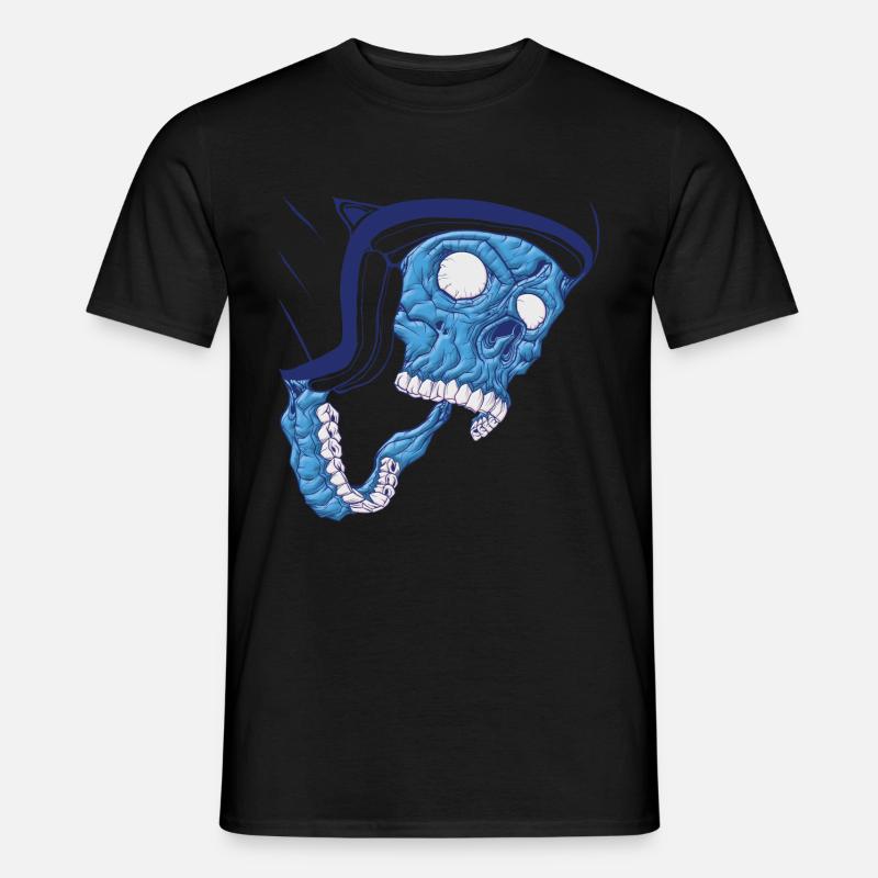 Schädel Kopf - Männer T-Shirt - Schwarz