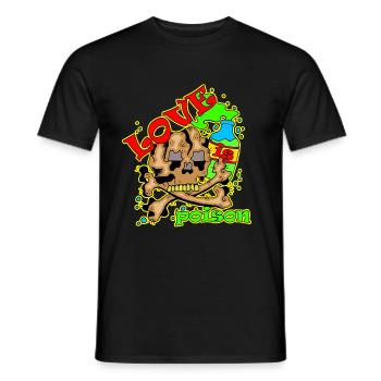 Love Poison Gift - Men's T-Shirt - black - Front - AI Model Male 178 light (178cm)