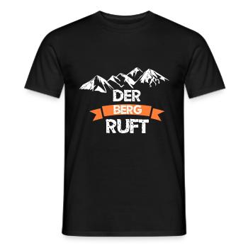 DER BERG RUFT Bergsport Liebe zum Berg Bergwandern - Männer T-Shirt - Schwarz - Vorne - AI Model Male 178 light (178cm)