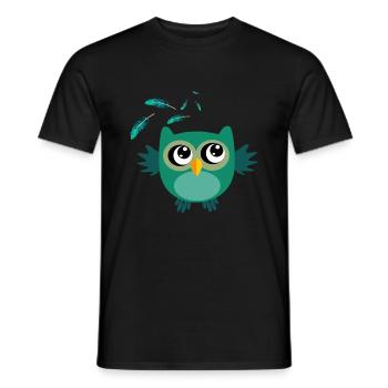 Suesse Eule - Männer T-Shirt - Schwarz - Vorne - AI Model Male 178 light (178cm)