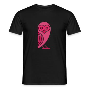 Poussins de hiboux - T-shirt homme - noir - Devant - AI Model Male 178 light (178cm)