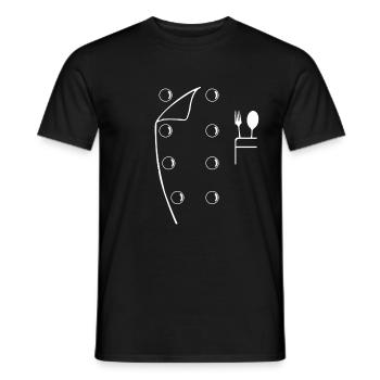 Chef cooking cooking vest eating gift - Men's T-Shirt - black - Front - AI Model Male 178 light (178cm)