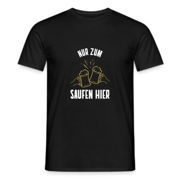 Juste pour boire ici - T-shirt homme - noir - Devant - AI Model Male 178 light (178cm)