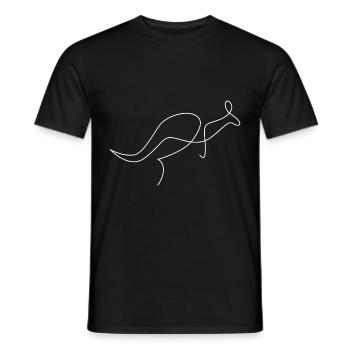 Kangaroo - Kangaroo Oneline - Men's T-Shirt - black - Front - AI Model Male 178 light (178cm)