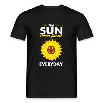 Sunflower happiness summer - Men's T-Shirt - black - Front - AI Model Male 178 light (178cm)