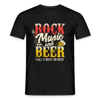 Rock Konzert Bier Rock and Roll Musik - Männer T-Shirt - Schwarz - Vorne - AI Model Male 178 light (178cm)