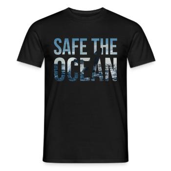 Protéger l’océan #01 - T-shirt homme - noir - Devant - AI Model Male 178 light (178cm)