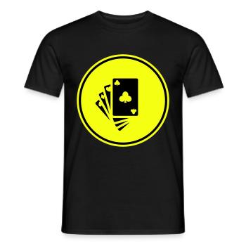 Icône de carte - T-shirt homme - noir - Devant - AI Model Male 178 light (178cm)