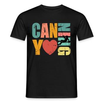 Canyoning Lover Canyoneer - Men's T-Shirt - black - Front - AI Model Male 178 light (178cm)