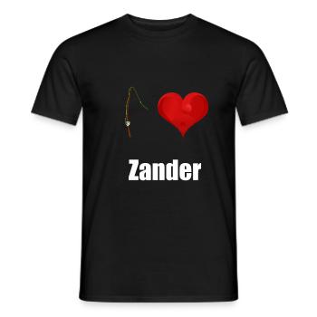 I love Zander - Männer T-Shirt - Schwarz - Vorne - AI Model Male 178 light (178cm)