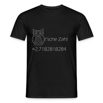 Euler'sche Zahl - Männer T-Shirt - Schwarz - Vorne - AI Model Male 178 light (178cm)