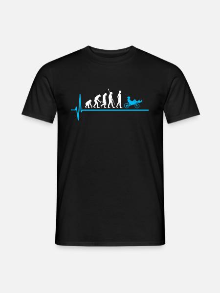 Liegerad Evolution Radfahrer Liegefahrrad - Männer T-Shirt - Schwarz