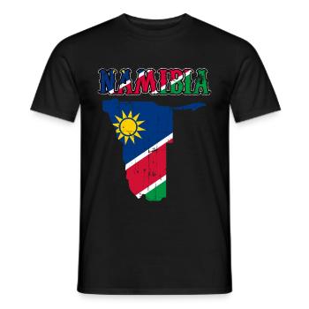 Namibia - Männer T-Shirt - Schwarz - Vorne - AI Model Male 178 light (178cm)