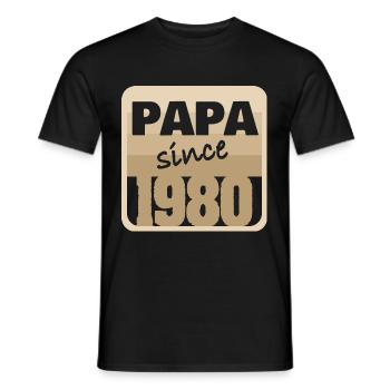 Année 1980 - T-shirt homme - noir - Devant - AI Model Male 178 light (178cm)